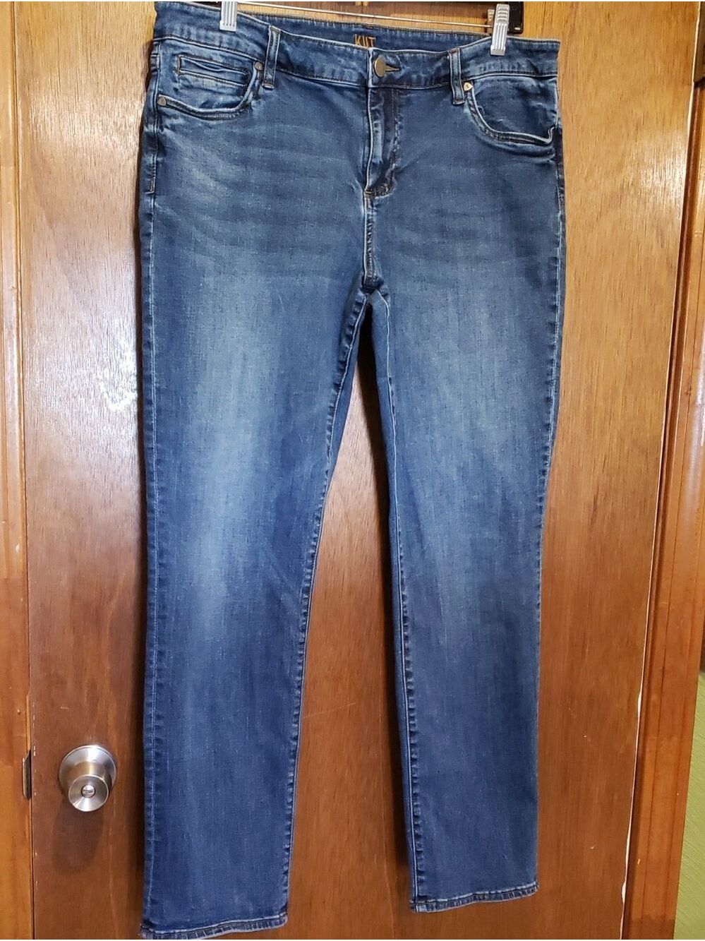 Kut from the Kloth Mid-Blue Straight Leg Jeans - Picture 1 of 8